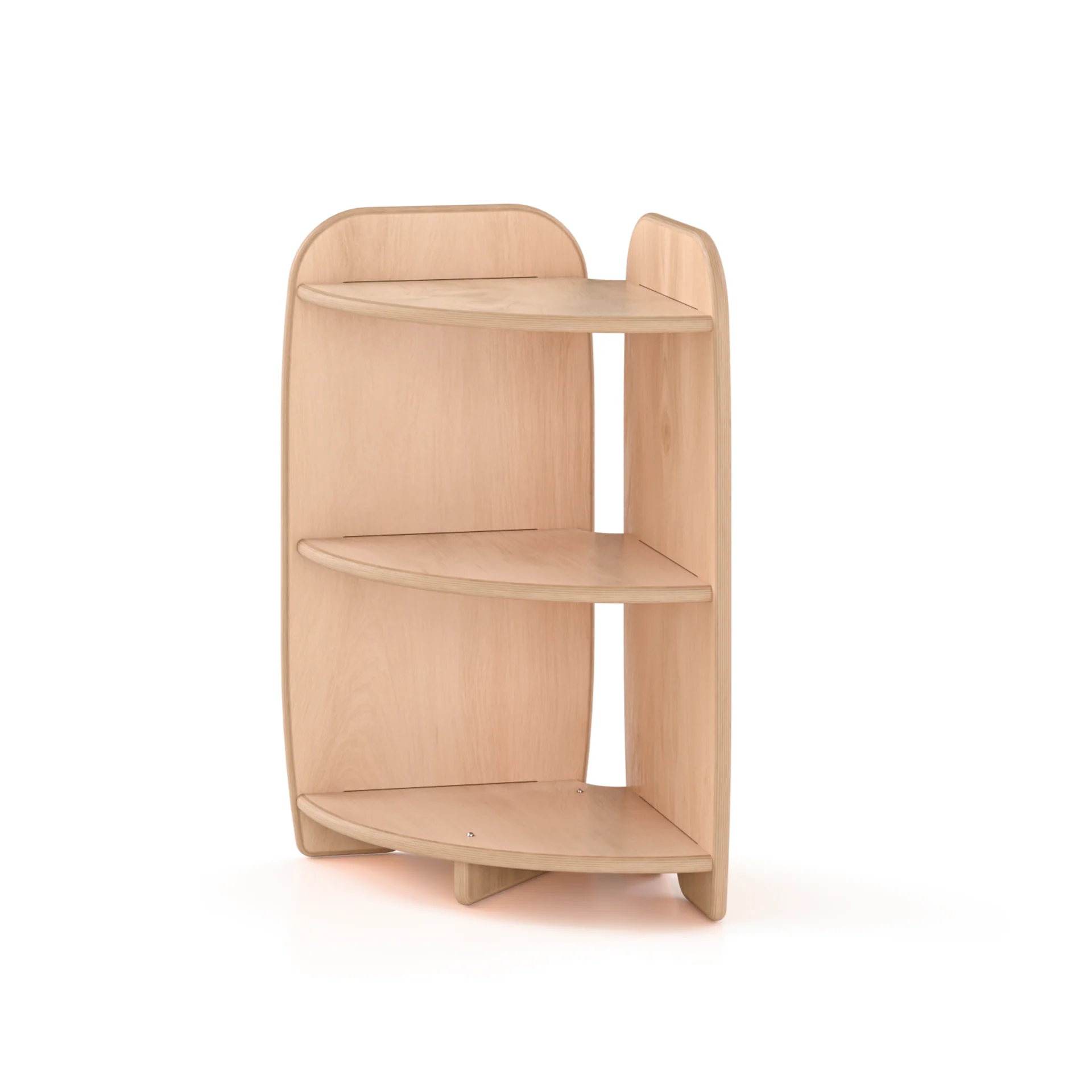 Woodlyn Open One Shelf - Corner Unit Curve 21inL x 24inH - Image 2