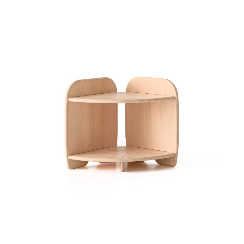 Woodlyn Open Short Shelf - Corner Unit Curve 17.5inL x 14.5inH - Image 2
