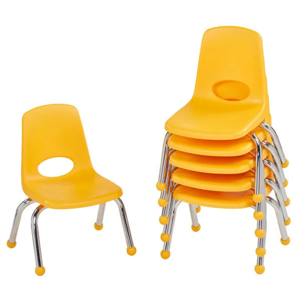 Yellow 10 inch Stackable School Chair Ball Glides - Image 3
