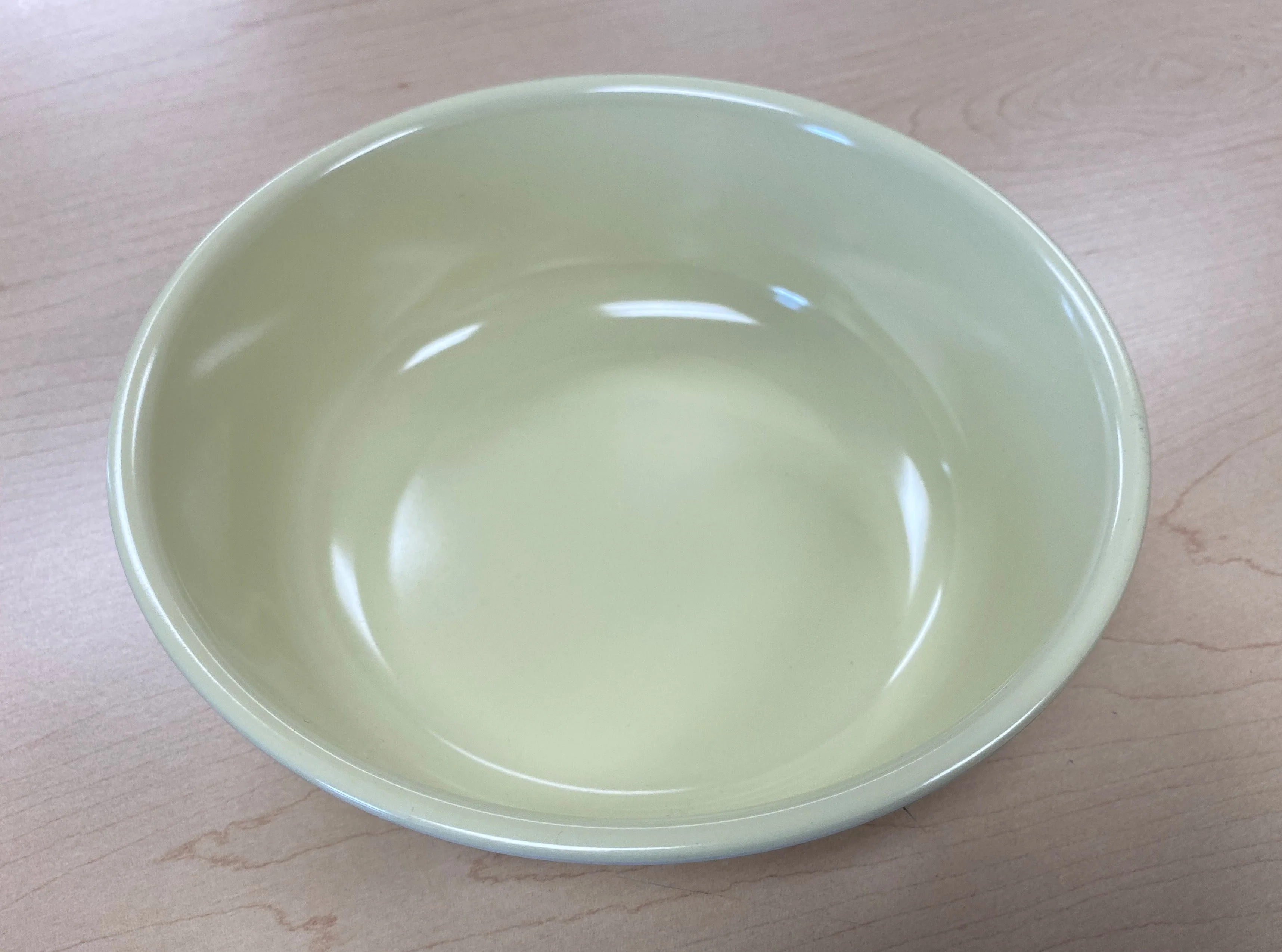 Yellow Round Serving Bowl 1qt Heavy Duty